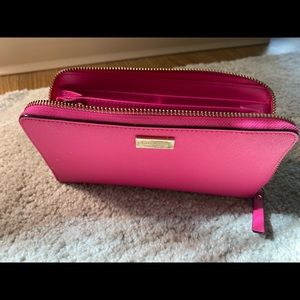 Hot pink Kate Spade wallet